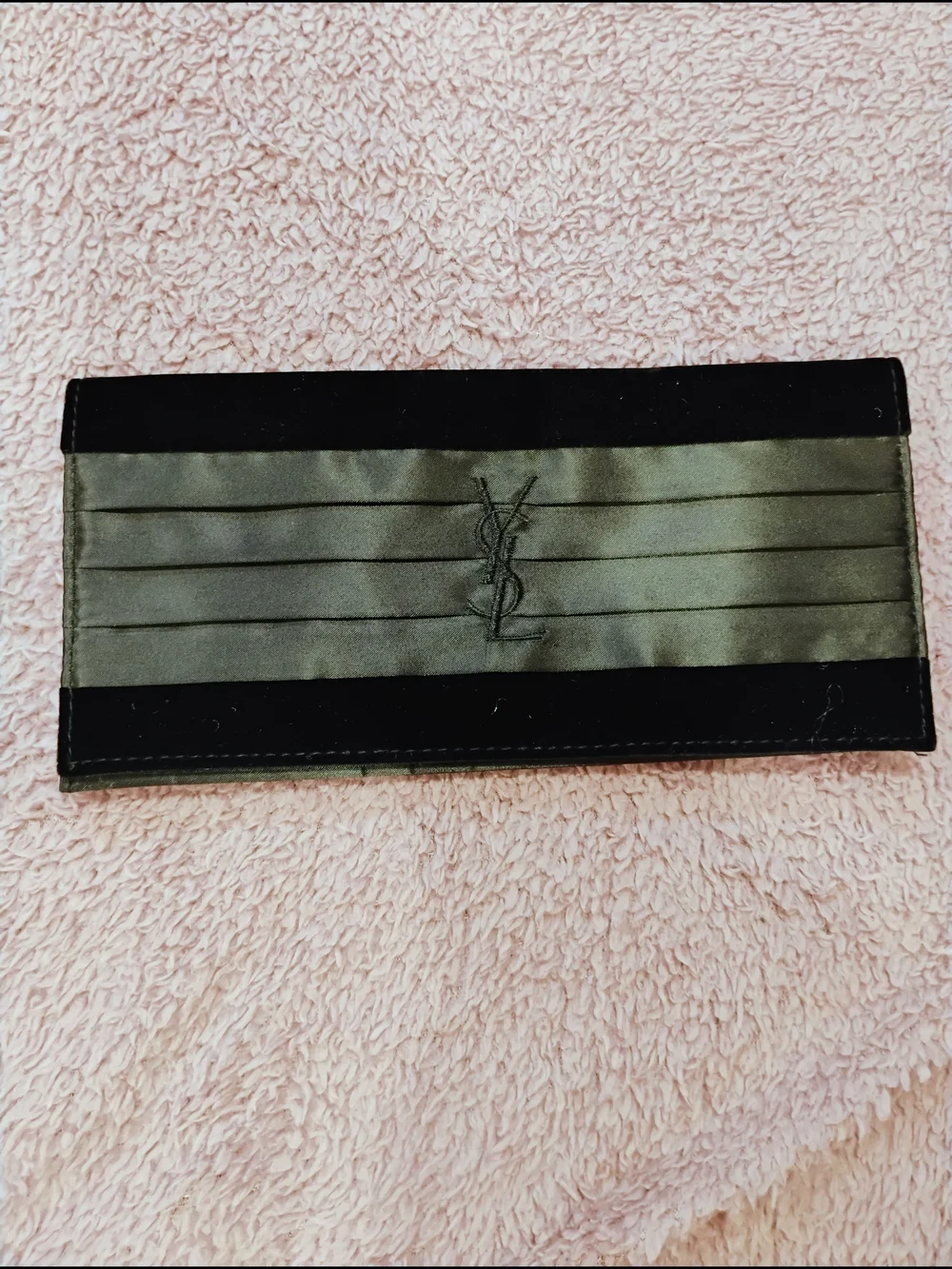 Yves Saint Laurent Black Embroidered Clutch - Picture 1 of 5